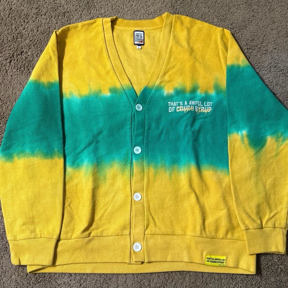That’s a awful lot of cough syrup dip dye cardigan